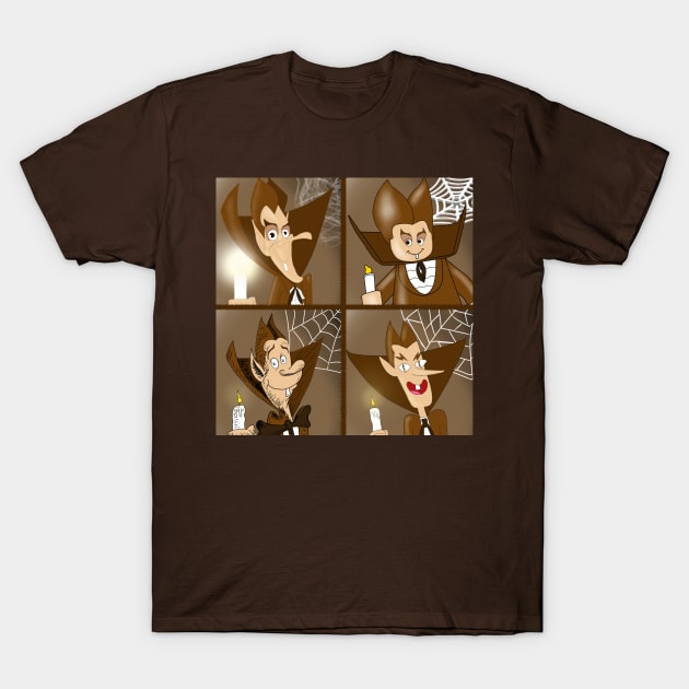 Count Chocula in four different styles T-Shirt by AndrewKennethArt